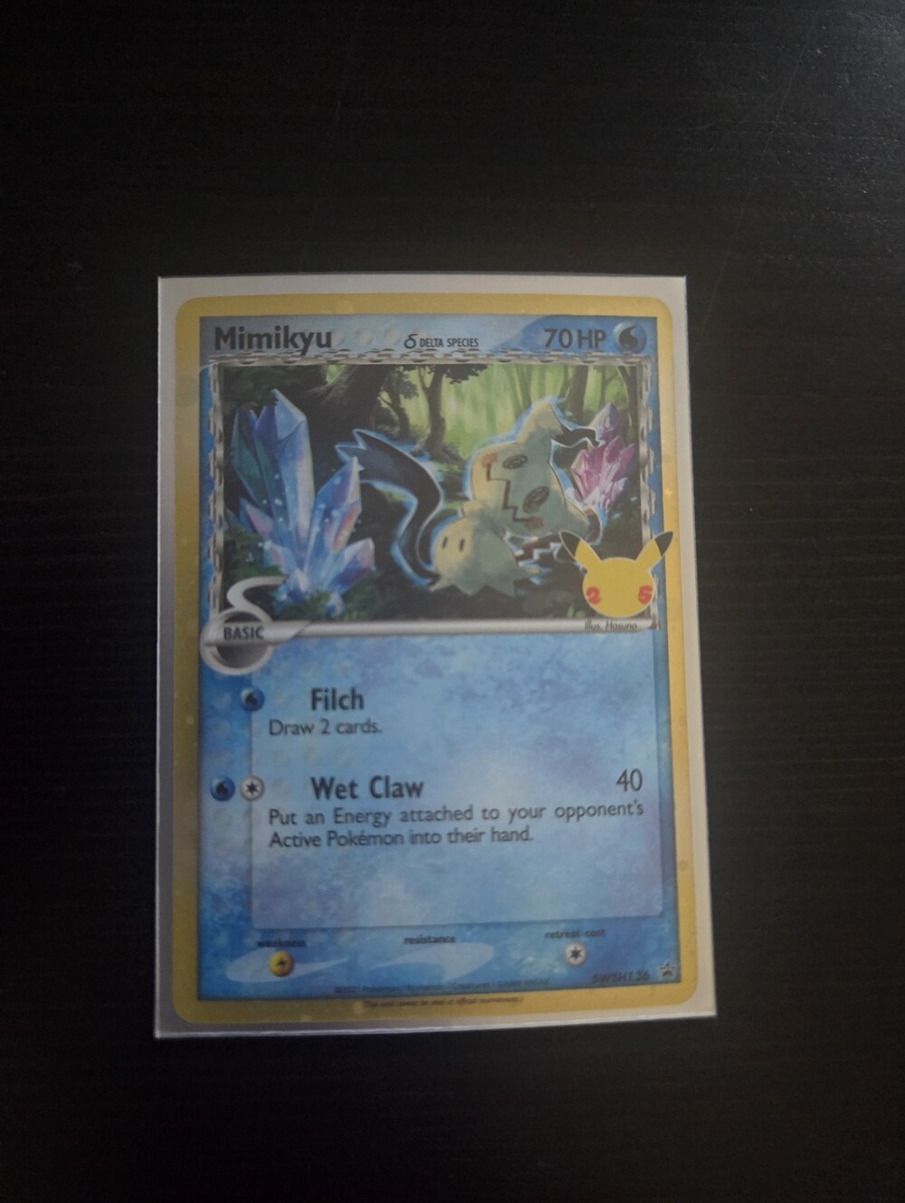 Pokémon Mimikyu Delta Species 25th Anniversary Celebrations Holo Card